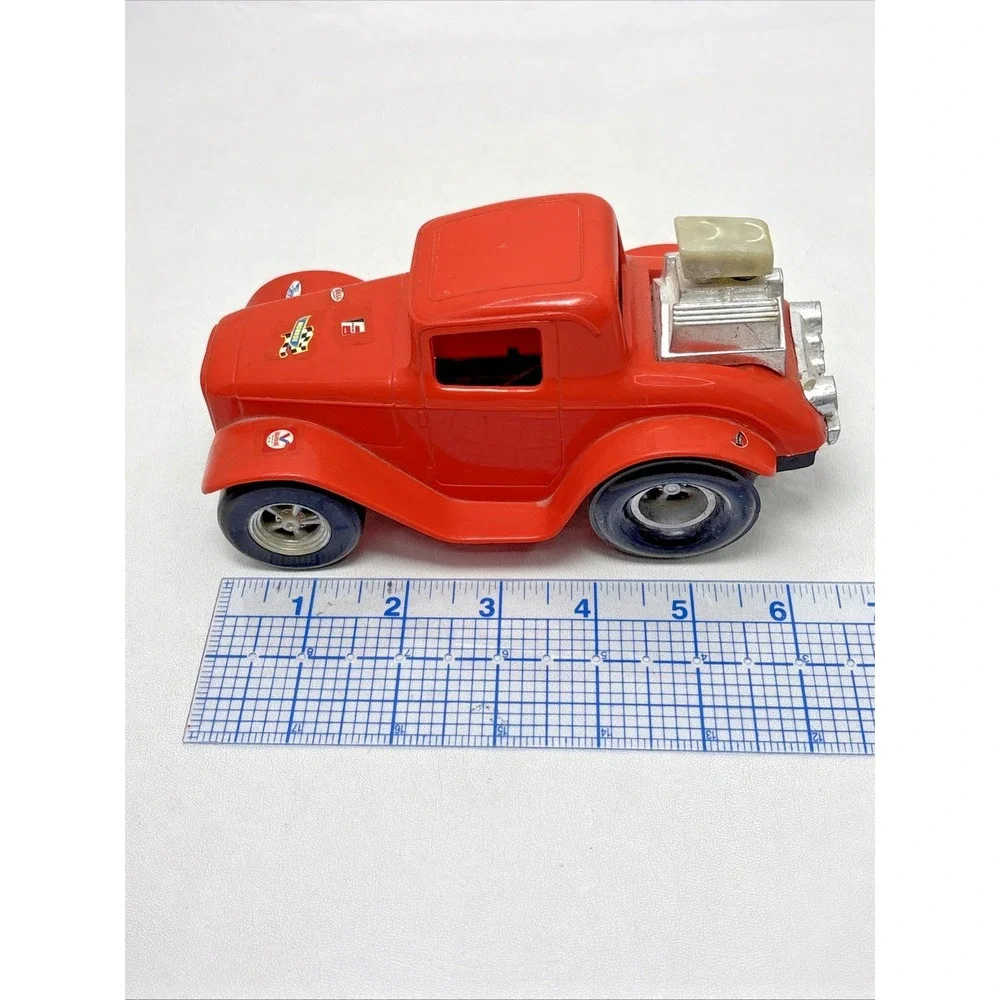 Vtg Hasbro Stick Shifter Flipin' Fool Coupe Toy Racing Car Orange 1970s Untested
